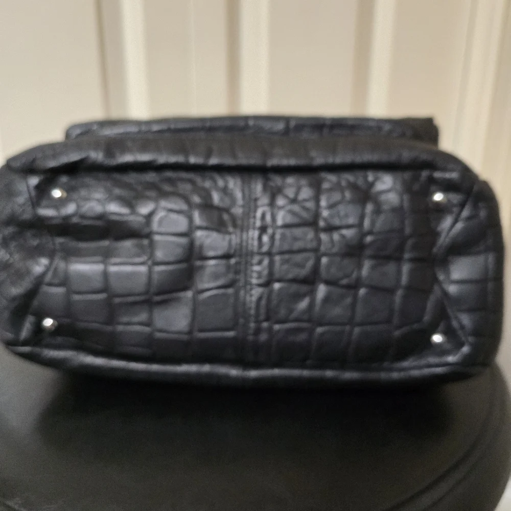 Aimee Kestenberg Leather Fifth Avenue Bag/Color: Black Croco - Picture 7 of 16